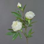 Tige de pivoine en soie MANJA, blanc, 70cm, Ø8-10cm