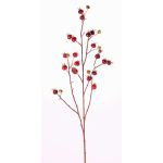 Branche de cynorhodon artificiel GERDA, avec fruits, rouge, 110cm
