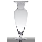 Vase amphore en verre KENDRA sur pied, transparent, 32cm, Ø12,5cm