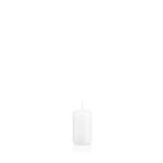Bougie pilier MAEVA, blanc, 10cm, Ø5cm, 23h - Made in Germany
