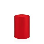 Bougie pilier MAEVA, rouge, 15cm, Ø10cm, 113h - Made in Germany