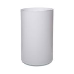 Vase cylindrique en verre SANYA EARTH, blanc, 30cm, Ø16cm