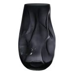 Vase décoratif en verre informe MADALENA avec des bosses, gris-transparent, 28cm, Ø14,5cm