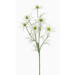 Nigelle artificielle SEVIN, blanc-vert, 65cm, Ø6-7cm