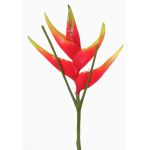 Fleur de heliconia artificielle TOMKE, rouge-vert, 80cm, Ø30cm