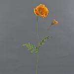 Coquelicot en tissu LIENTJE, orange, 65cm, Ø12cm
