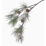 Branche de sapin artificielle CALEB avec pommes de pin, givré, 80cm