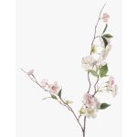 Fausse branche de fleurs de pêcher CAMILLES, rose-blanc, 80cm