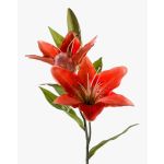 Branche de lys tigré artificiel EMIKO, orange, 65cm