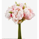 Bouquet de pivoines en tissu WILO, rose, 25cm