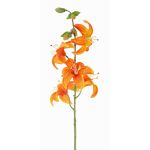 Lys tigré artificiel ASHANTI, orange, 60cm, Ø10cm
