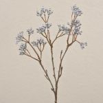 Branche de baies décorative BENZO avec baies, paillettes, argent, 40cm