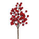 Branche de symphorines décorative VROSTI, baies, rouge, 35cm