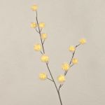 Branche de gomphocarpus physocarpus artificielle ELAENA, fruits, beige-violet, 100cm