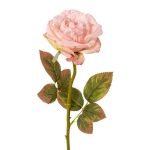Fleur artificielle Rose DRINT, rose, 60cm, Ø10,5cm