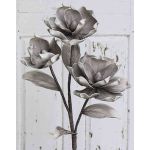 Branche de camélia décorative RANIA, gris, 95cm, Ø20cm