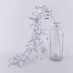 Branche artificielle de saule pleureur DIMMI, paillettes, argenté, 100cm