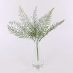Arbuste artificiel cyprès ZOLTAN, sur piquet, paillettes, givré, vert, 40cm