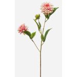 Branche artificielle de dahlia CEVAST, rose-crème, 70cm, Ø7-8cm