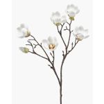Fleur artificielle magnolia ANEU, crème, 65cm