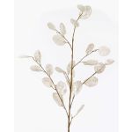 Branche de lunaire artificielle BUELNA, crème, 105cm