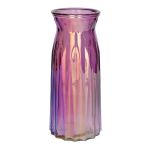 Vase de table RUBIE en verre, violet-irisé-transparent, 24cm, Ø11cm