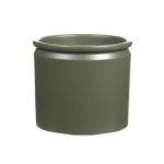 Cache-pot ALCHIBA en céramique, vert mat, 12,5cm, Ø14cm