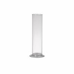 Vase pour fleurs individuelles ABIRAMY en verre, pied, transparent 25cm, Ø6cm