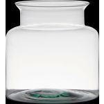 Bougeoir en verre KARIN EARTH, recyclé, transparent, 19cm, Ø19cm