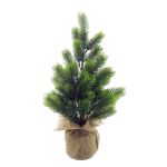 Sapin de Noël artificiel PORI, sac de jute naturel, 30cm, Ø15cm