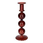 Bougeoir CHANANJA en verre, pour bougies cylindriques, marron-transparent, 24,8cm, Ø8,8cm
