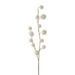 Branche artificielle Gomphocarpus physocarpus YANIKA, fruits, blanc, 105cm