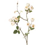 Branche de rose-chou artificielle LORRAINE, collection écologique, crème-jaune, 65cm, Ø2,5cm