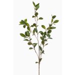 Branche décorative de houx LOVRIS avec fleurs, vert-jaune, 90cm