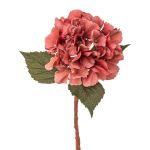 Fleur artificielle Hortensia TREASY, vieux rose, 35cm