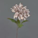 Dahlia velouté MINBU, beige-rose, 60cm, Ø18cm