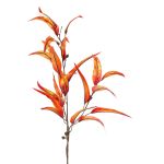 Branche d'eucalyptus artificielle EUSEBIOS, orange-jaune, 100cm