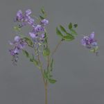 Branche de glycine en tissu SOULA avec fleurs, violet, 80cm