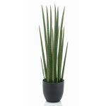Sansevieria Cylindrica artificiel KICHIRO en pot décoratif, vert, 70cm