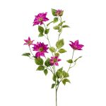 Clématite artificielle HIKARI, fuchsia, 110cm, Ø5-14cm