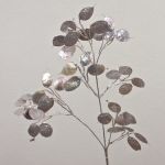 Branche de lunaire artificielle ADONISA, argent-or, 65cm