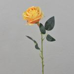 Rose artificielle ELEAZAR, orange, 65cm, Ø9cm