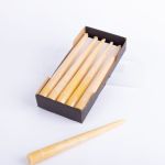 Bougie en cire d'abeille BABETTE, 6 pièces, naturel-jaune, 25cm, Ø2,3cm, 7h - Made in Germany