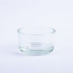 Support pour bougie à chauffe-plat TAMIO en verre, transparent, 2,5cm, Ø4,2cm