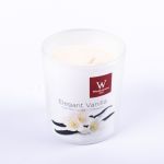 Bougie en cire parfumée ASTRID dans un verre, Elegant Vanilla, crème, 7,9cm, Ø7,1cm, 28h