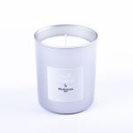 Bougie en cire parfumée MIREYA dans un verre, Vanille Patchouli, argent, 9,3cm, Ø7,9cm, 35h