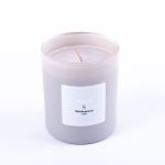 Bougie en cire parfumée MIREYA dans un verre, Fireside, gris, 9,3cm, Ø7,9cm, 35h