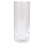 Vase à fleurs cylindrique SANYA OCEAN en verre, transparent, 20cm, Ø8,5cm