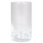 Vase à fleurs cylindrique SANYA OCEAN en verre, transparent, 15cm, Ø8,5cm