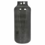 Vase de table en verre SIARA, noir-transparent, 35cm, Ø15cm